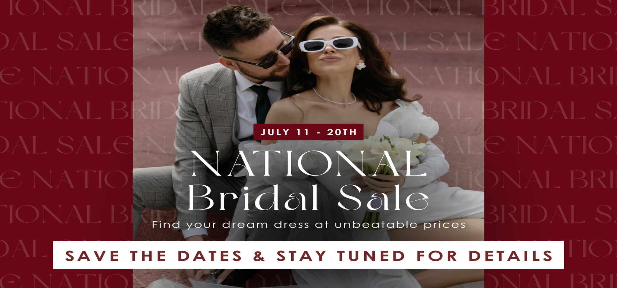 National Bridal Sale 2026 Banner for Desktop